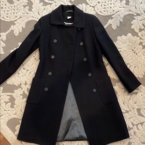 J. Crew Black Double-Breasted Pea Coat